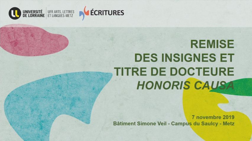 REMISE DES INSIGNES ET TITRE DE DOCTEURE HONORIS CAUSA